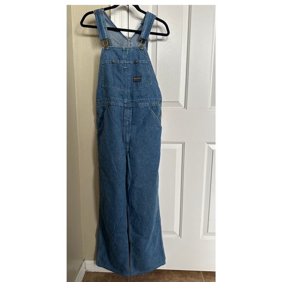 Vintage 50s Osh Kosh B'Gosh Cargo Overalls Vestback Union Made Sanforized USA - Picture 1 of 7